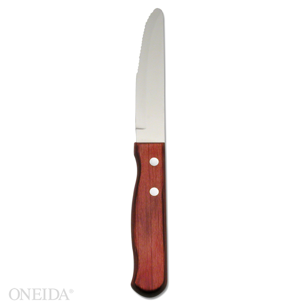Oneida Delco Montana Steak Knife With Red Brazilian Wood Handle, 10 Inch -- 12 Per Case