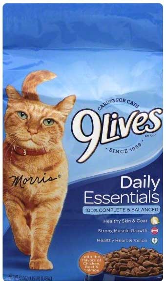 9 Lives Daily Essentials Cat Food 3.15 Pound 4 per case