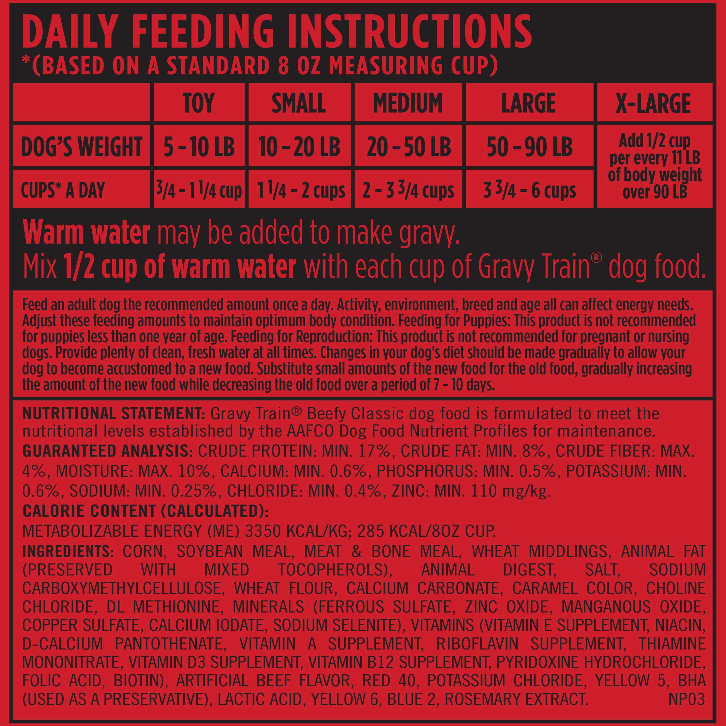 Gravy train beefy classic dry dog food discount