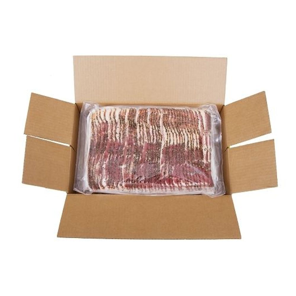 Dailys Hardwood Smoked Peppered Layered-Gas Flushed 1/8 inch Center Cut Bacon, 15 Pound