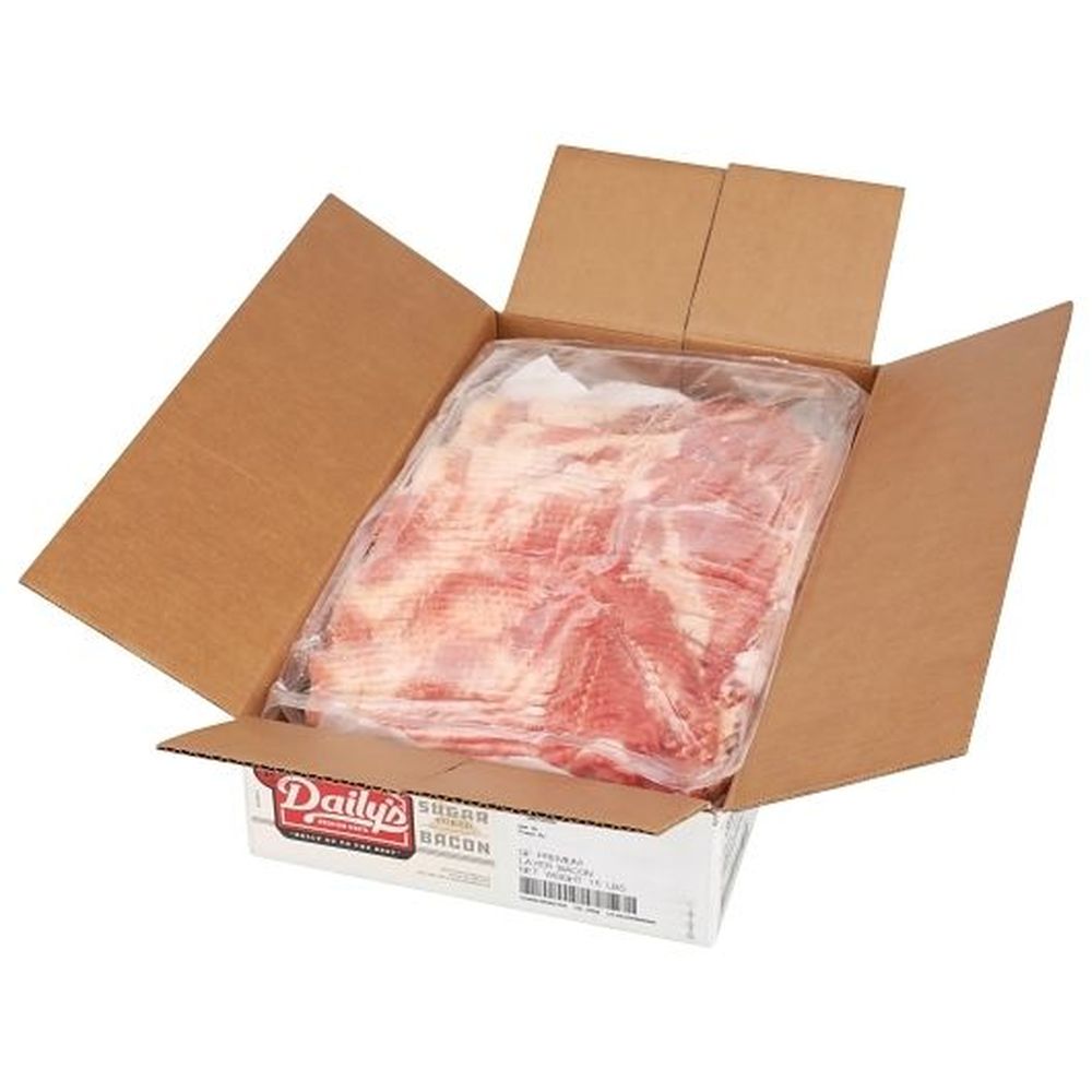 Dailys Hardwood Smoked Premium Sugar Cured Center Cut Bacon, 15 Pound