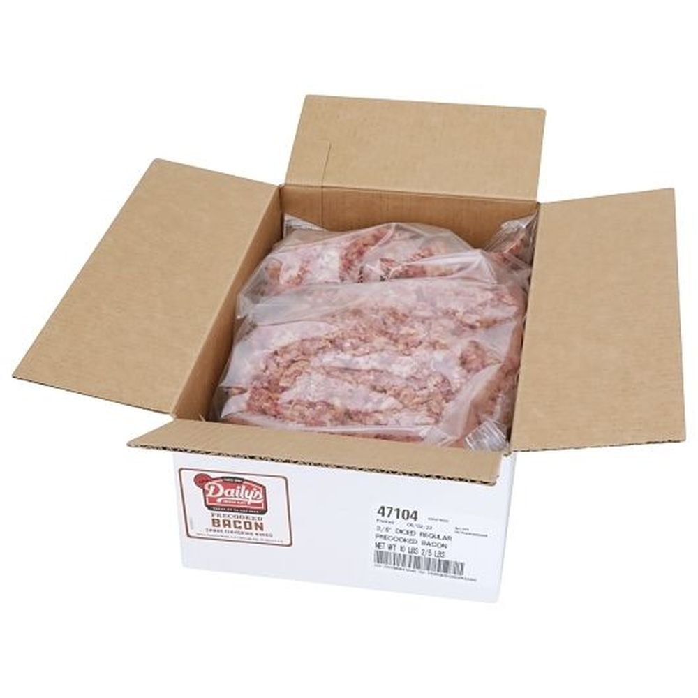 Dailys Regular Precooked Diced Bacon, 5 Pound -- 2 per case