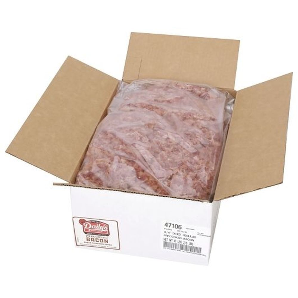 Precooked Daily's Precooked Regular Diced Bacon, 5 Pound -- 2 per case