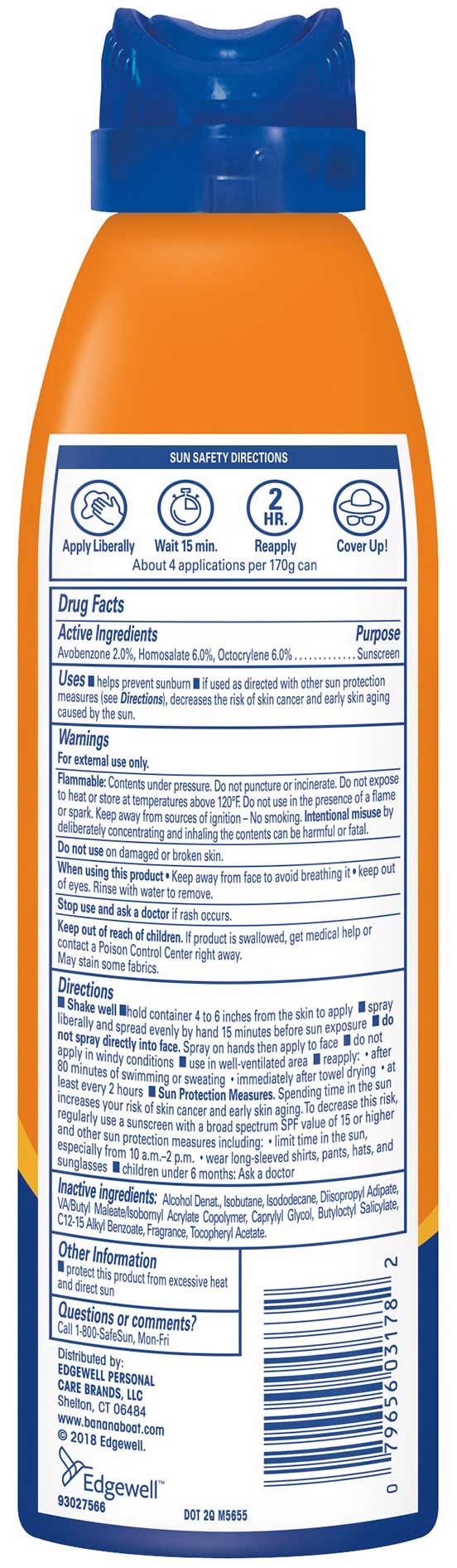 Banana Boat Ultra Sport Spf 30 Spray Protector Solar Transparente, Botella De 6 Onzas -- 12 Por Caja