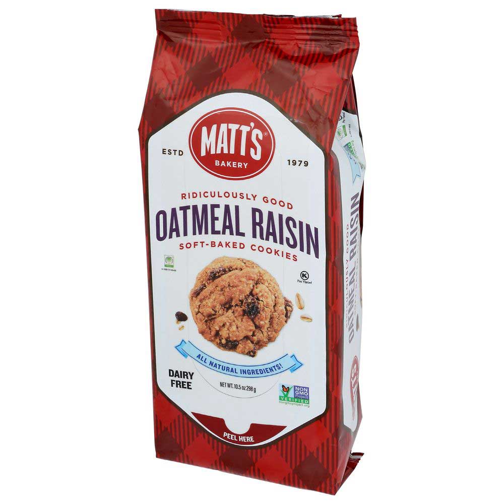 Matt's Bakery Oatmeal Raisin Soft Baked Cookie, 10.5 Ounce -- 6 Per Case