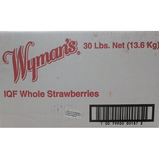 Wyman's Iqf Strawberries, 30 Pound