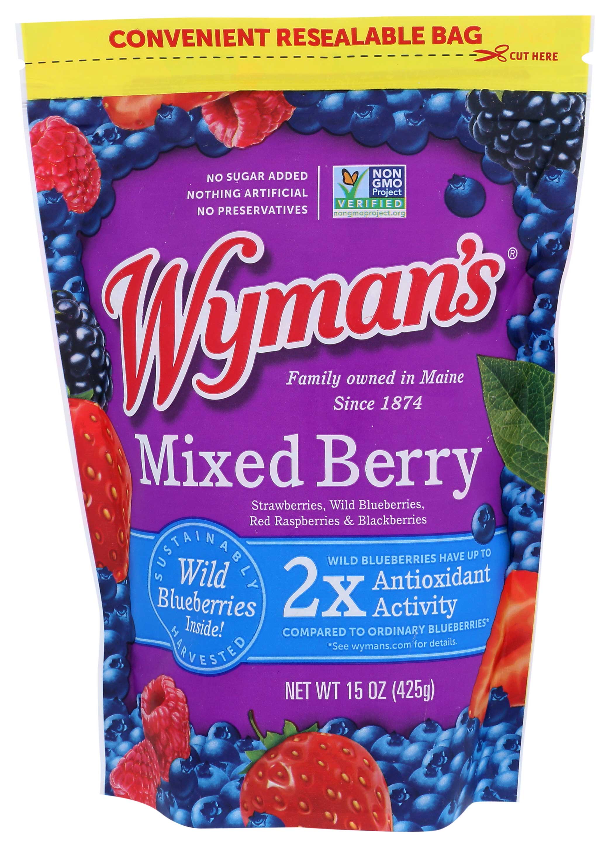 Wyman's Juice Mixed Berry, 15 Ounce -- 12 per case