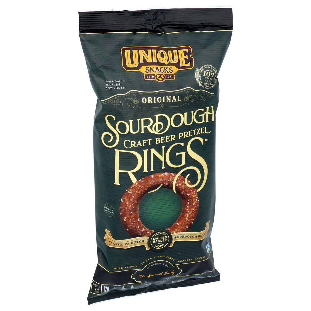 Unique Sourdough Craft Beer Pretzel Rings, 11 Ounce -- 12 Per Case