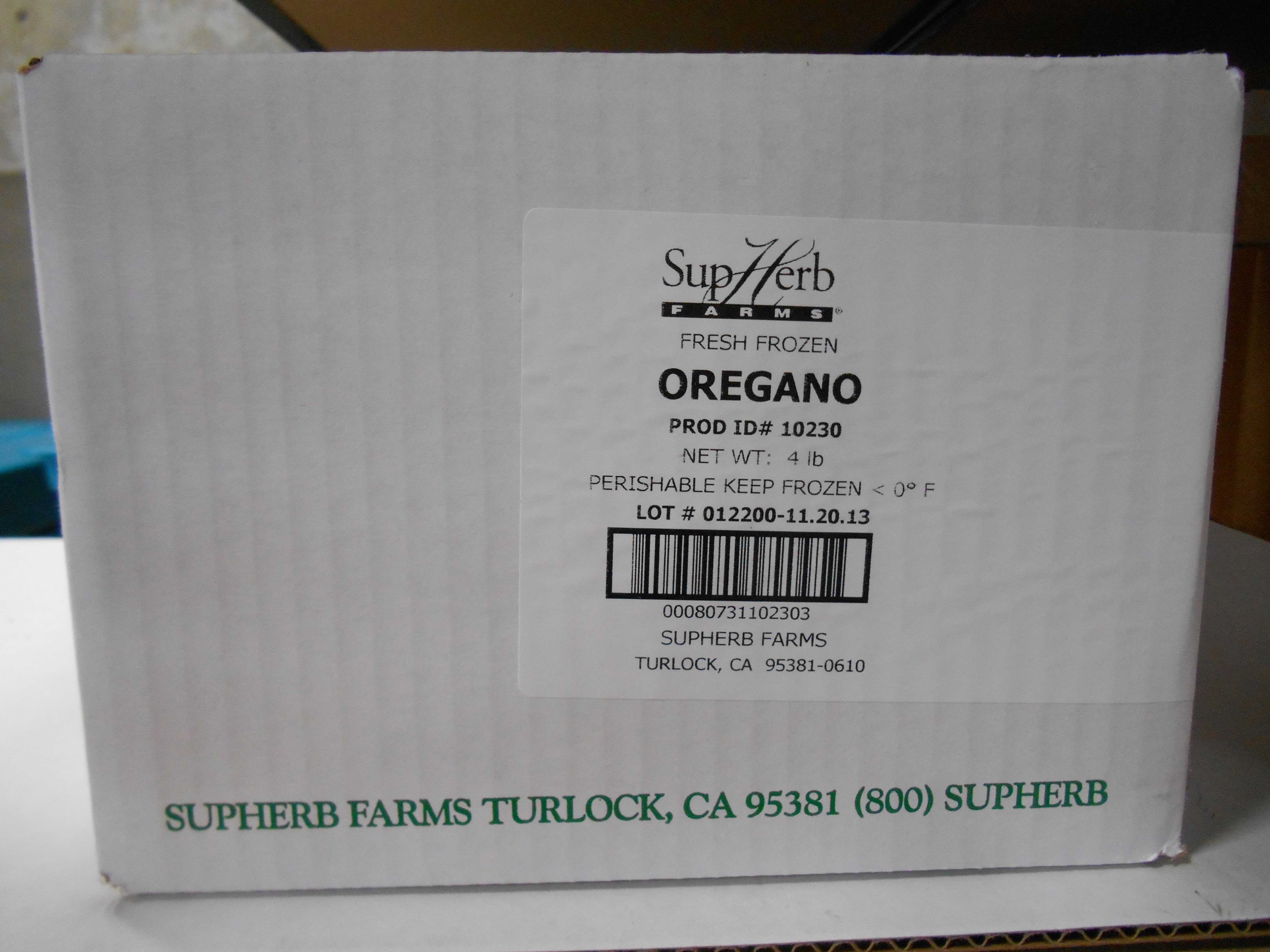 Supherb Fresh Oregano, 4 Pound