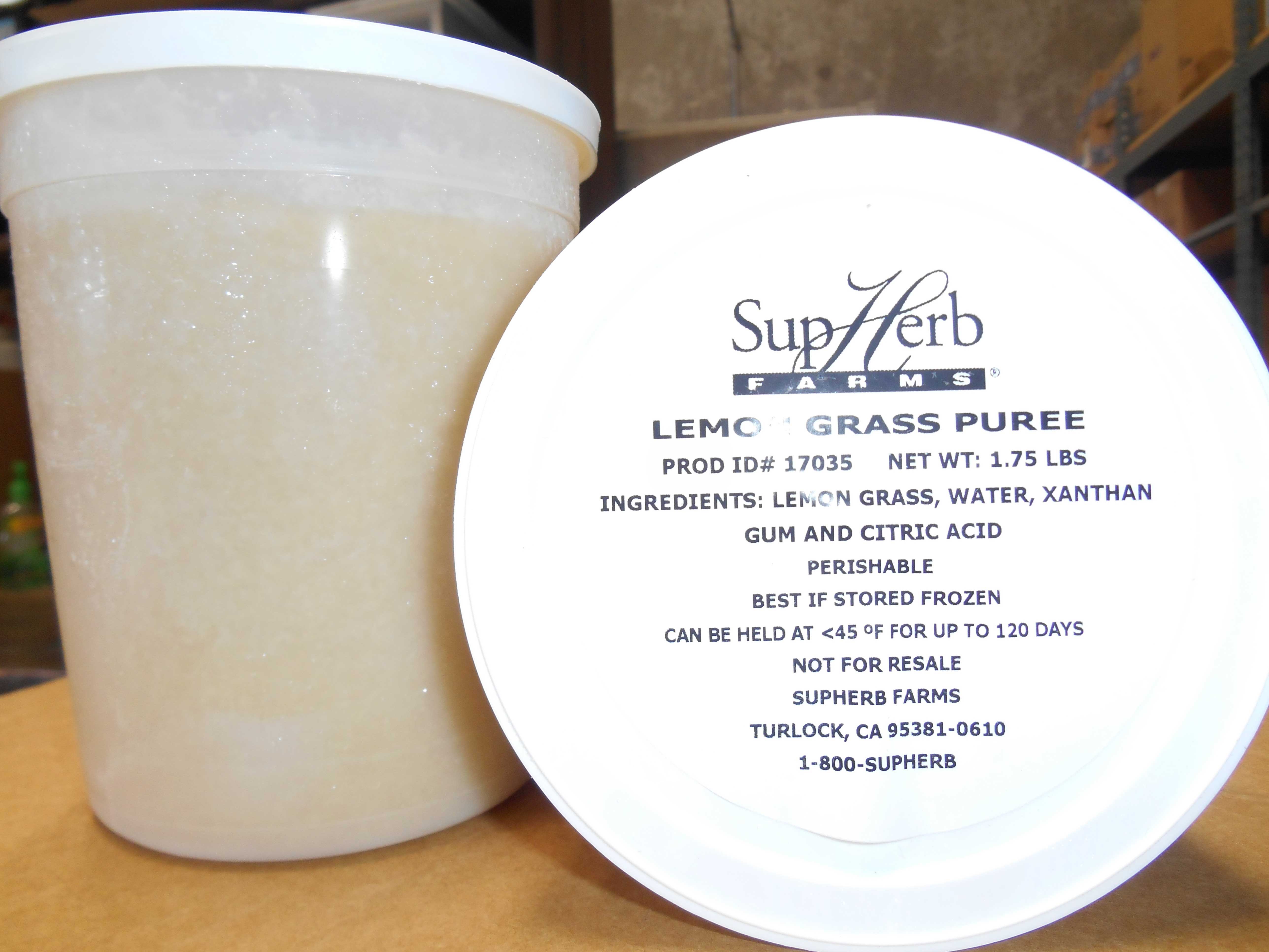 Supherb Farms Lemon Grass Puree, 1.75 Pound -- 2 Per Case