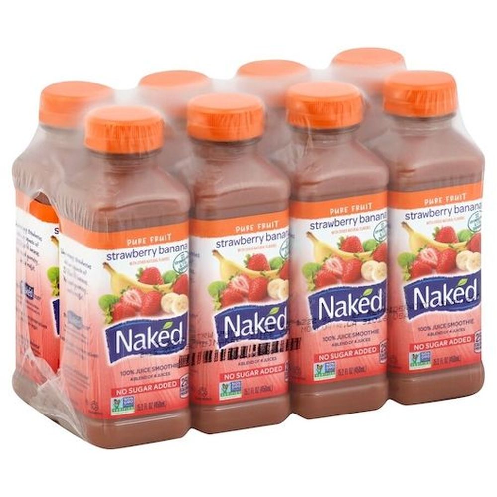 Naked Strawberry Banana Juice Smoothie, 15.2 Fluid Ounce -- 8 Per Case