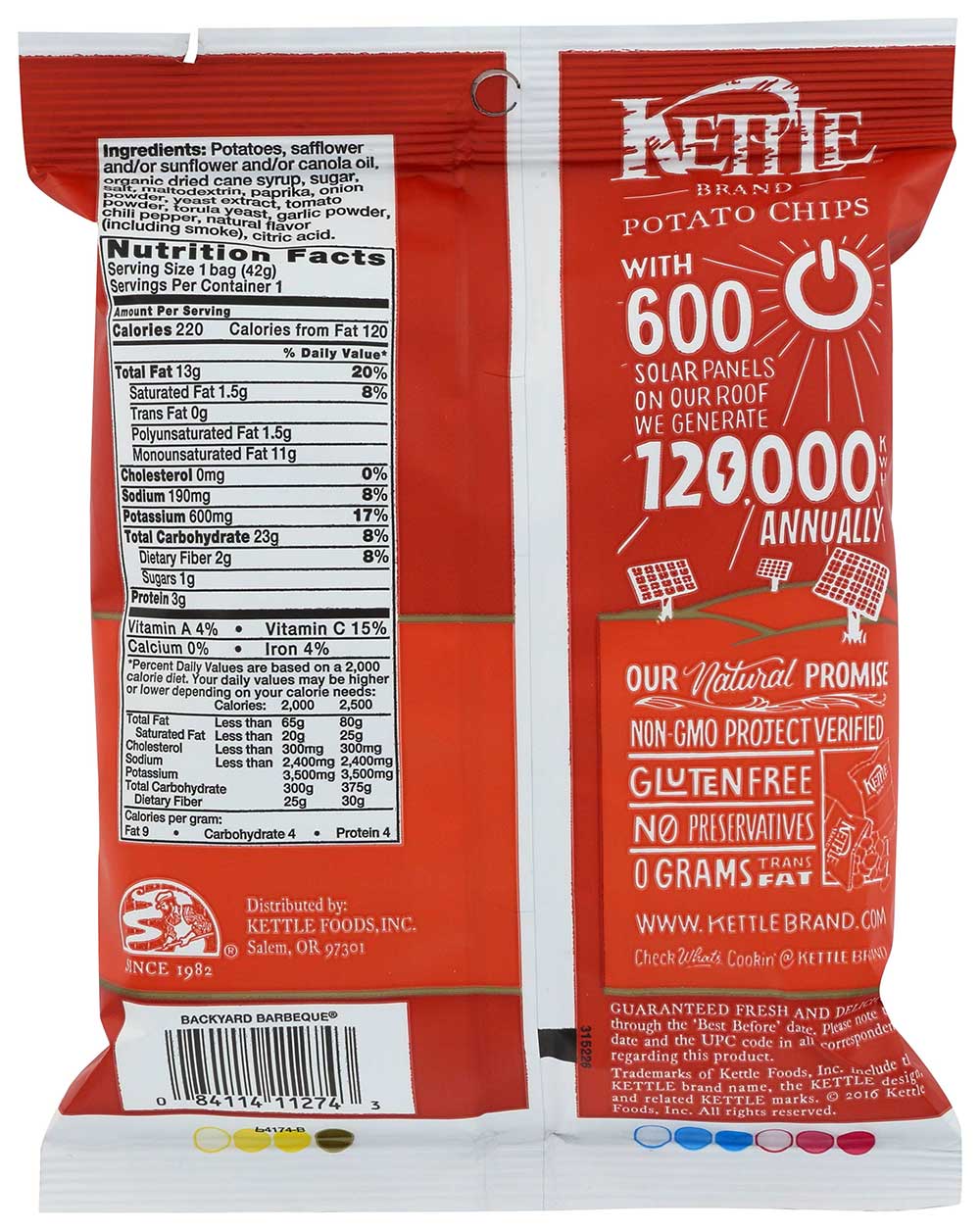 Kettle Brand Backyard Barbeque Potato Chips Case