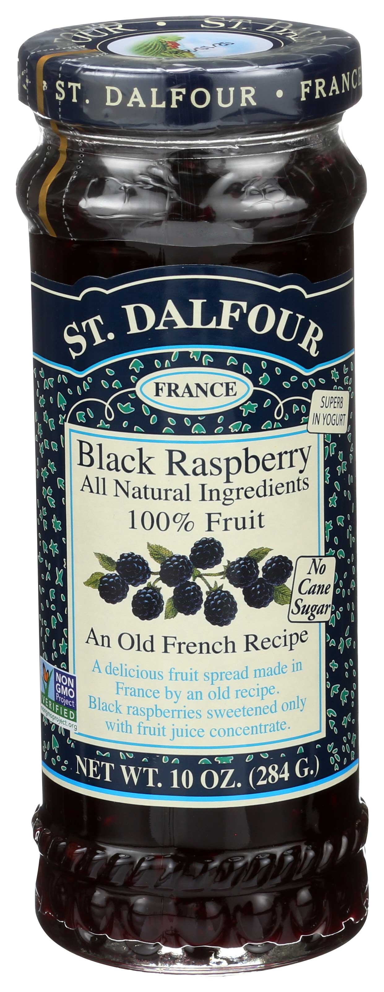 St. Dalfour Black Raspberry,all Fruit, 10 Ounce -- 6 Per Case
