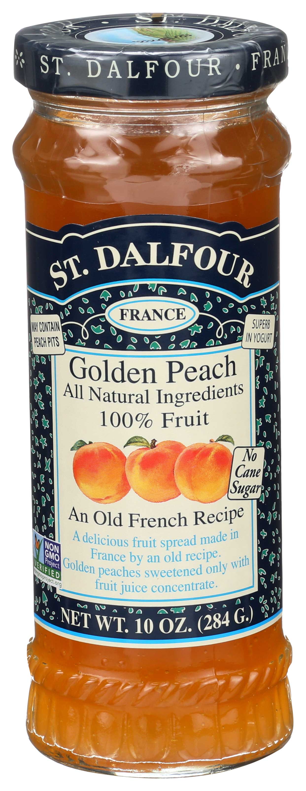 St. Dalfour Peach Consv, 10 Ounce -- 6 Per Case