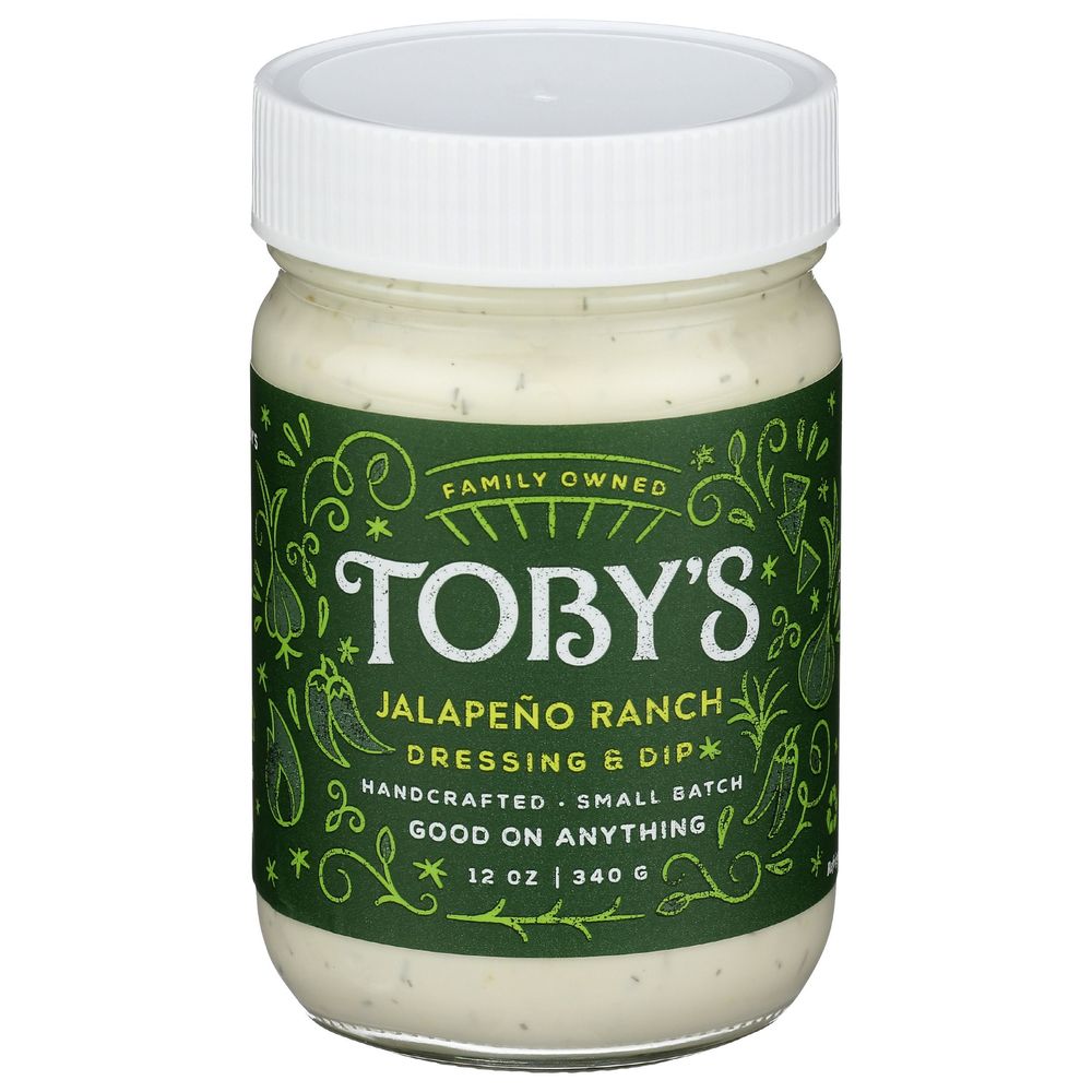 Tobys Jalapeno Ranch Dressing And Dip, 12 Fluid Ounce -- 6 Per Case