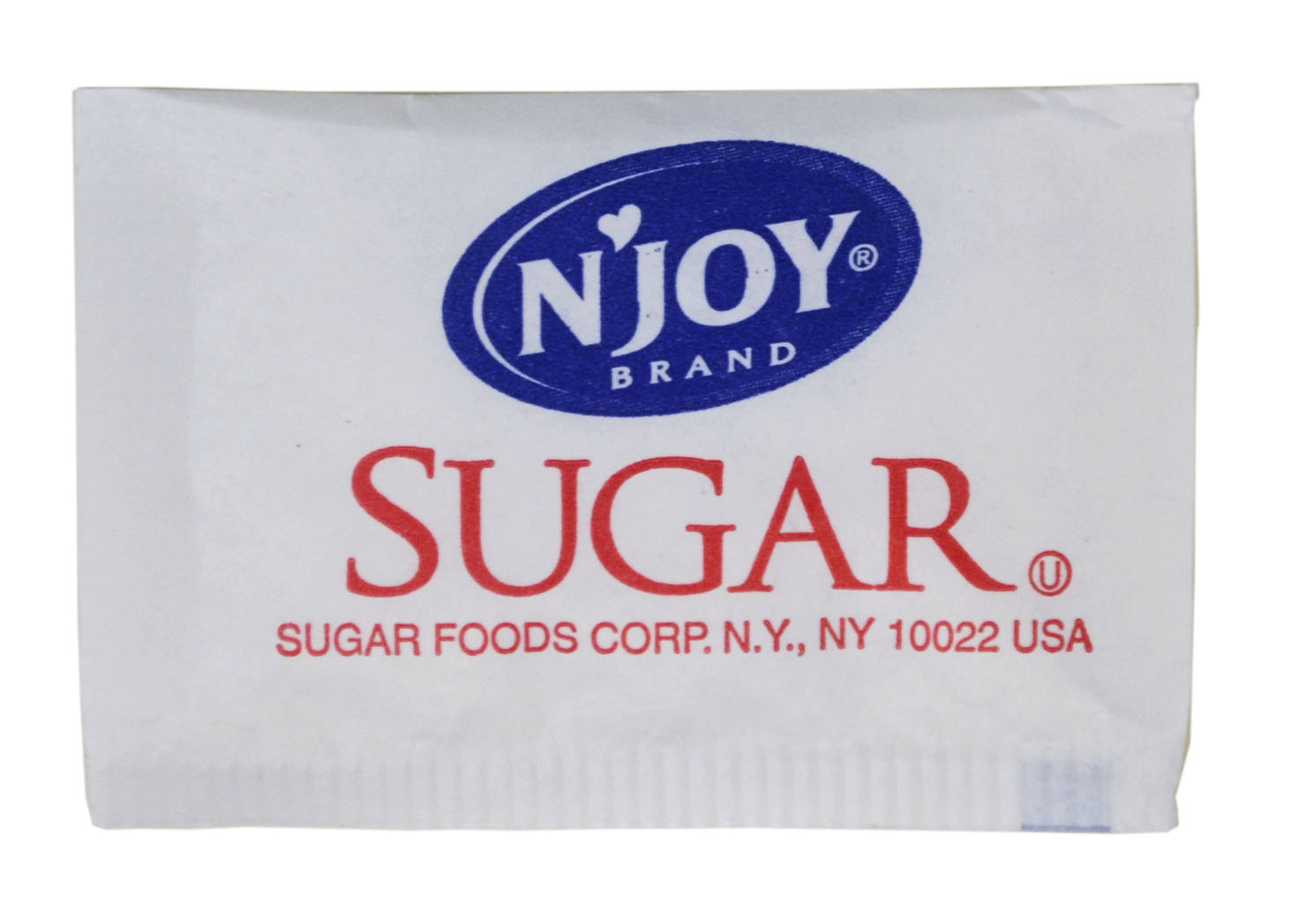 N'joy Sugar, 0.1 Ounce -- 1000 Per Case