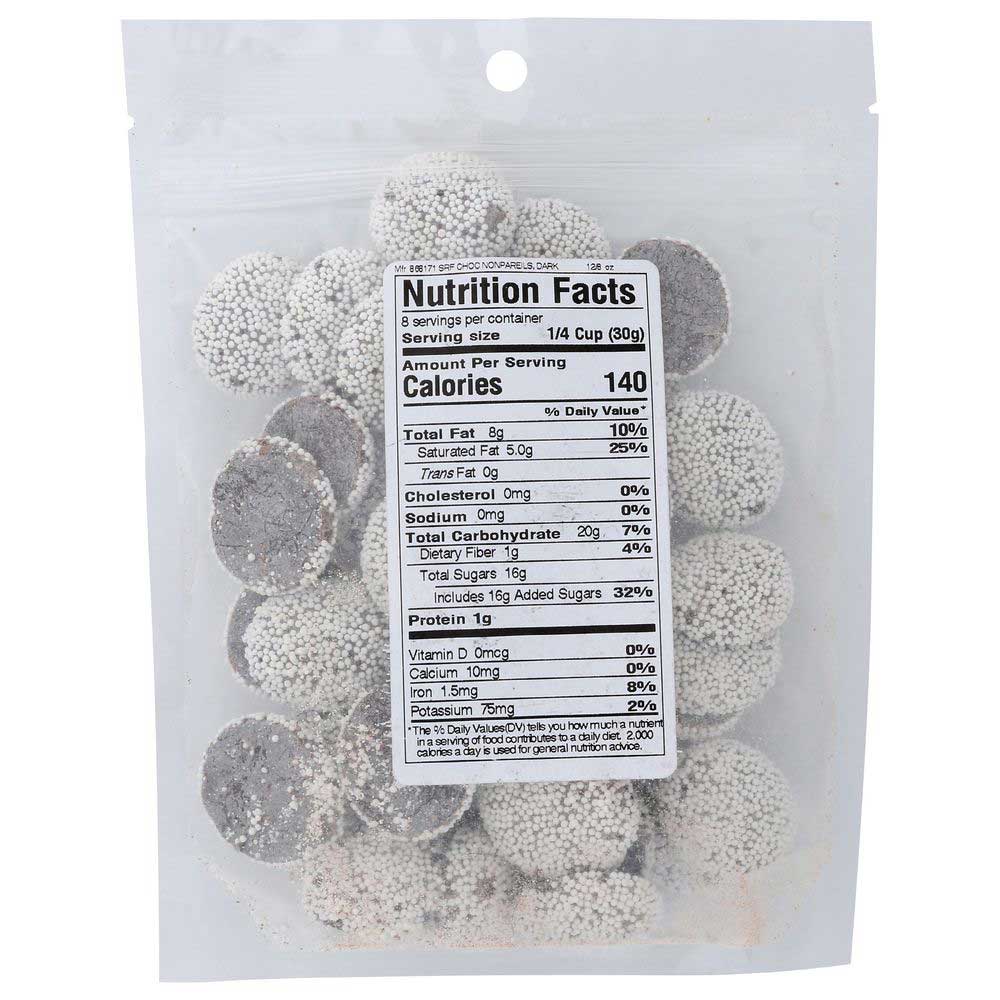 Sunridge Farms Dark Chocolate Nonpareils, 8 Ounce -- 12 Per Case