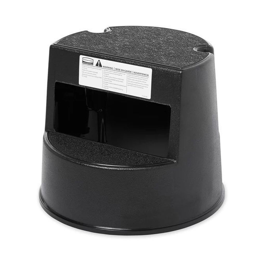 Rubbermaid Black Mobile 2 Step Stepstool, 16 Inch
