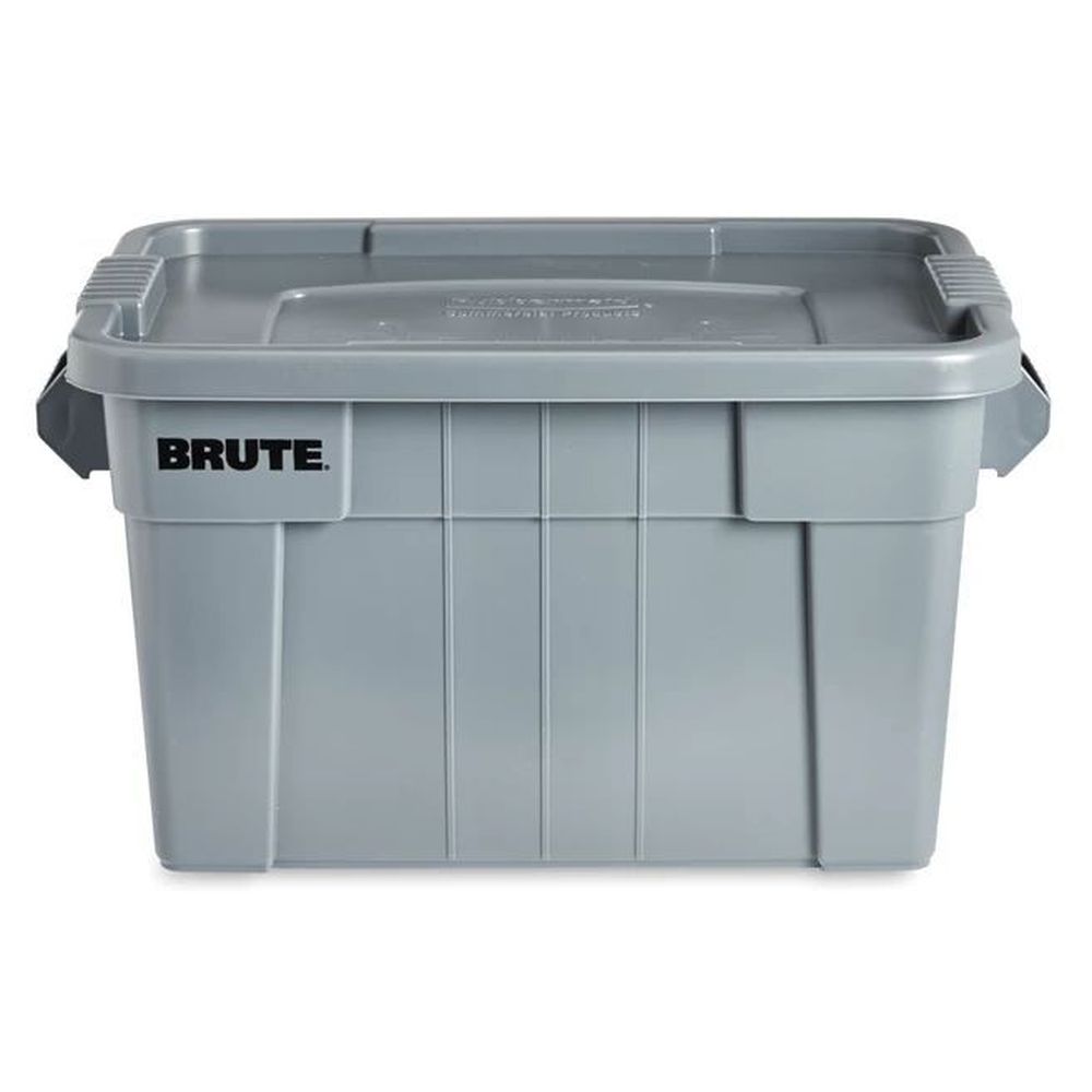 Rubbermaid Gray Brute Tote With Lid, 20 Gallon Capacity