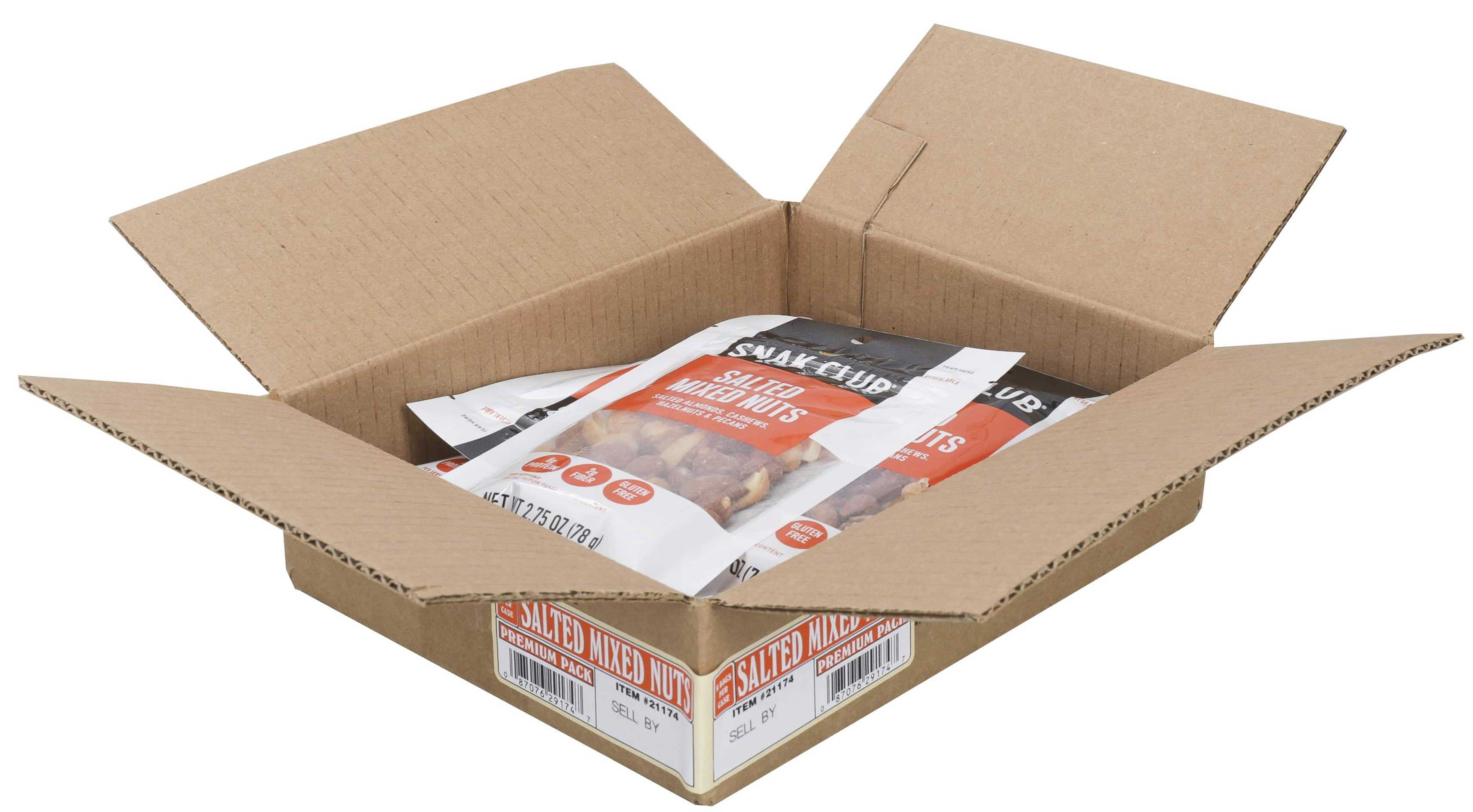 Snak Club Premium Pack Salted Mixed Nuts, 2.75 Ounce -- 6 Per Case