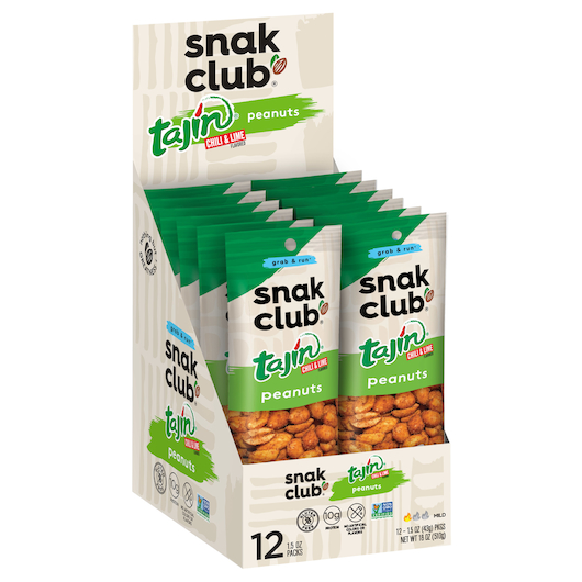 Snak Club 1.5 Ounce Tajin Classico Peanuts, 12 Count -- 1 Each