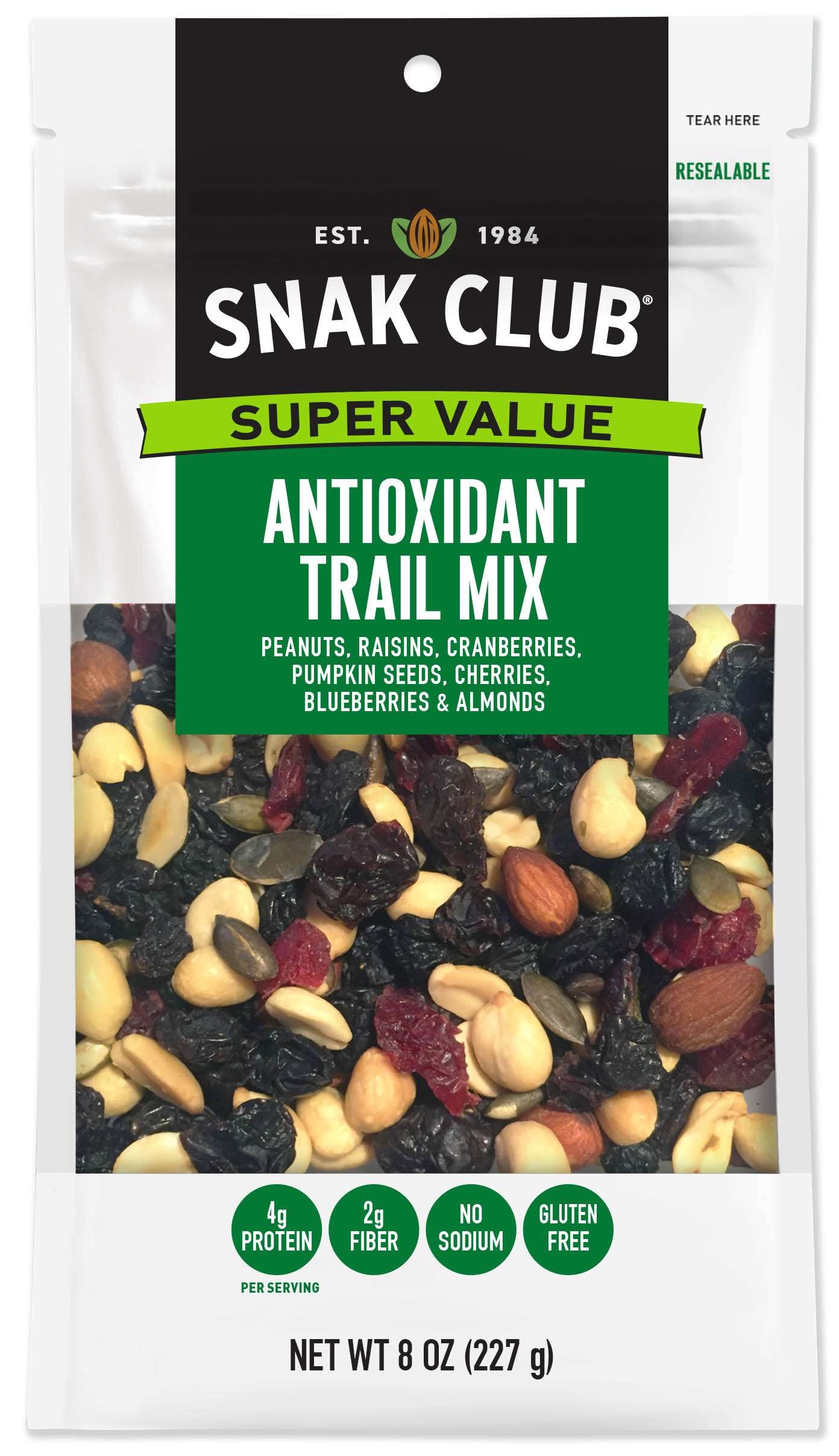 Snak Club Super Value Antioxidant Trail Mix, 8 Ounce -- 6 Per Case