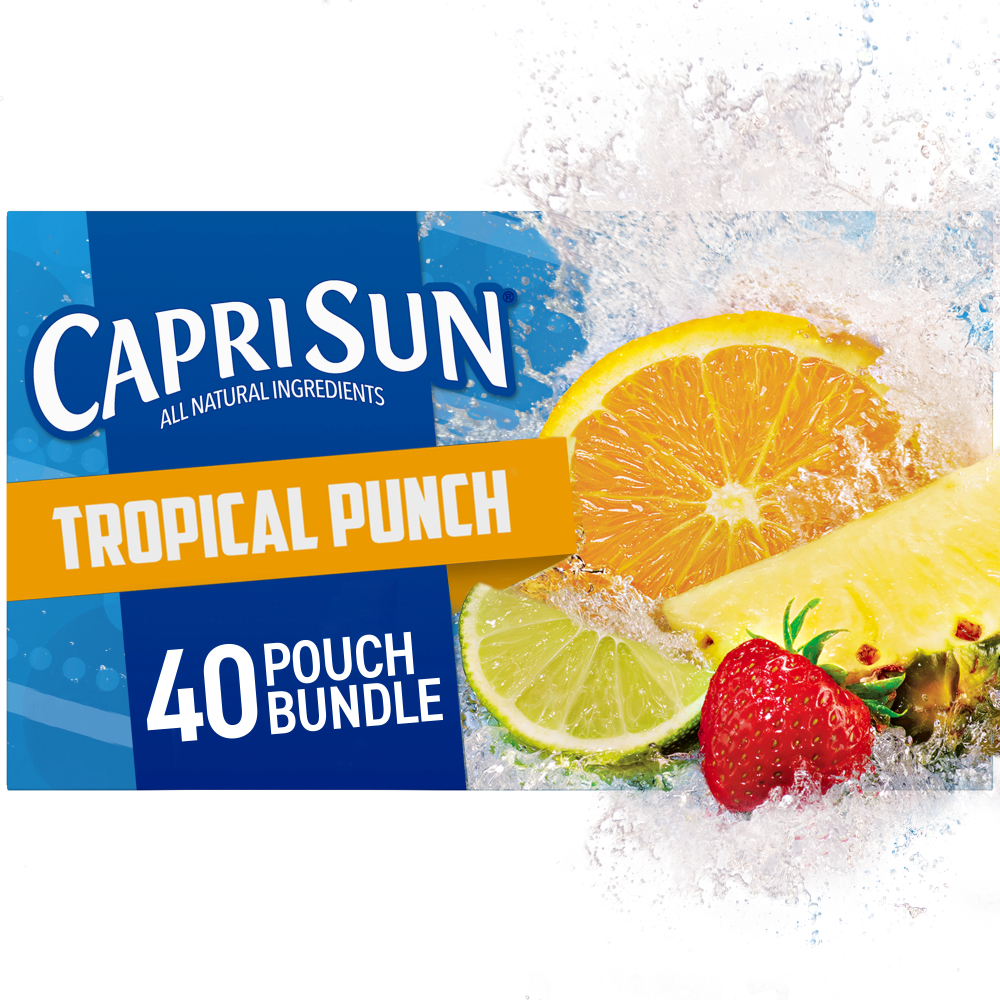Capri Sun Tropical Punch Soft Juice Drink, 60 Fluid Ounce -- 4 Per Case