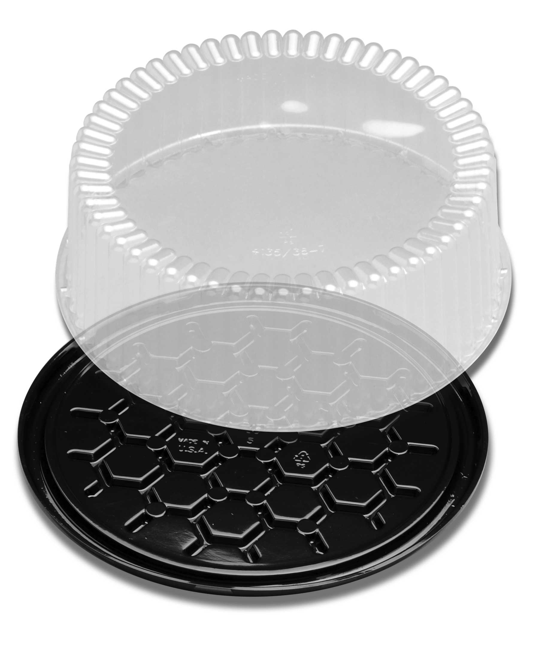 Displaycake Black 1 to 2 Layer 10 inch Cake Display Container with Dome ...