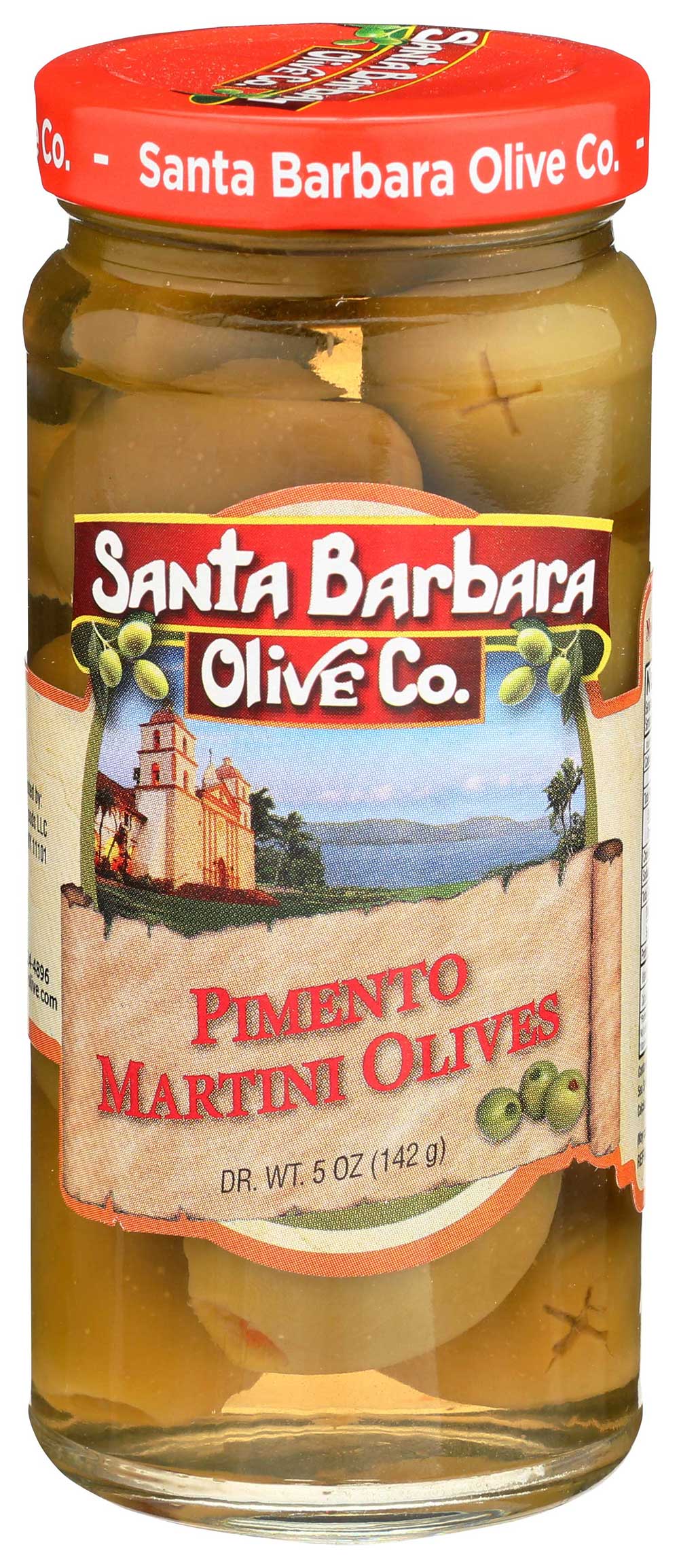 Santa Barbara Martini Style Hand Stuffed Olive, 5 Ounce -- 6 Per Case