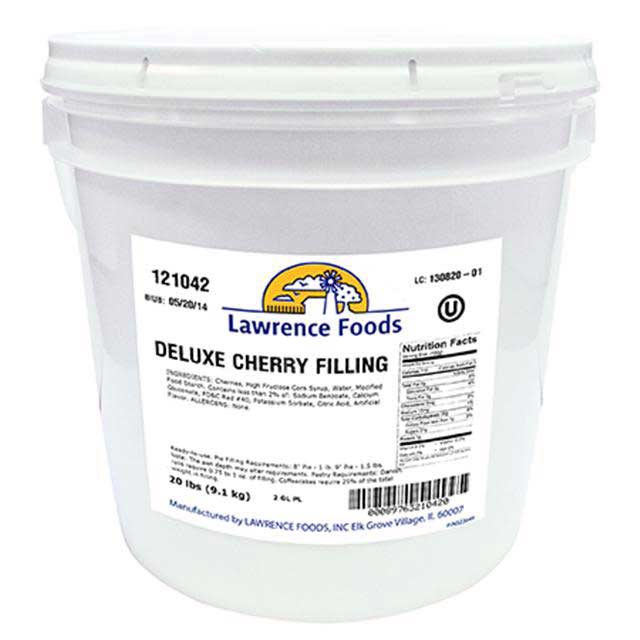 Lawrence Foods Whole Deluxe Cherry Filling, 2 Gallon