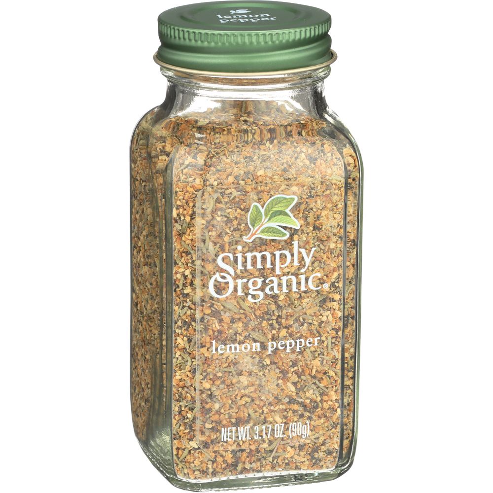 Simply Organic Lemon Pepper, 3.17 Ounce -- 6 Per Case