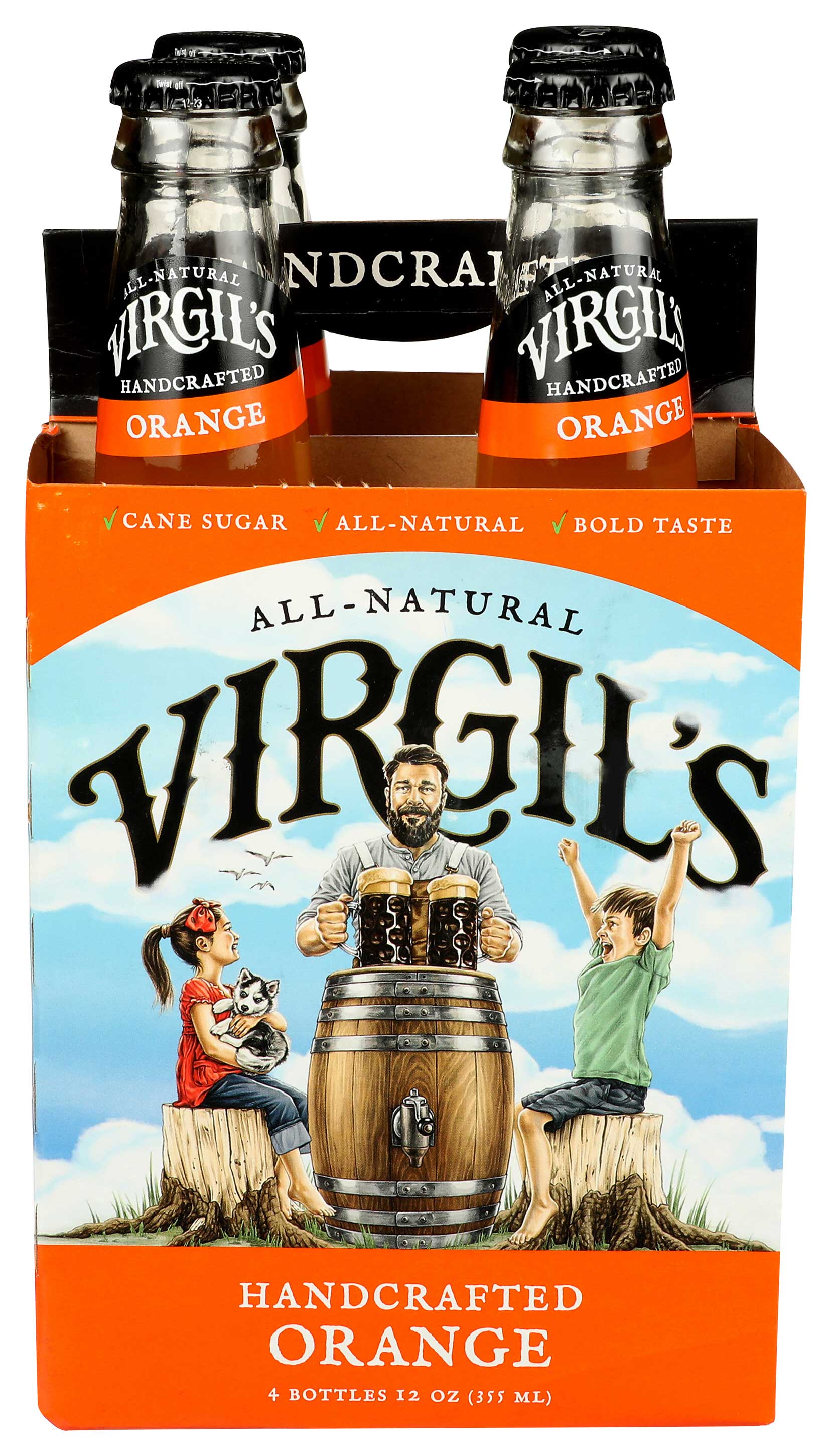 Virgil's Orange Cream Soda, 12 Ounce, 4 Count -- 6 Per Case