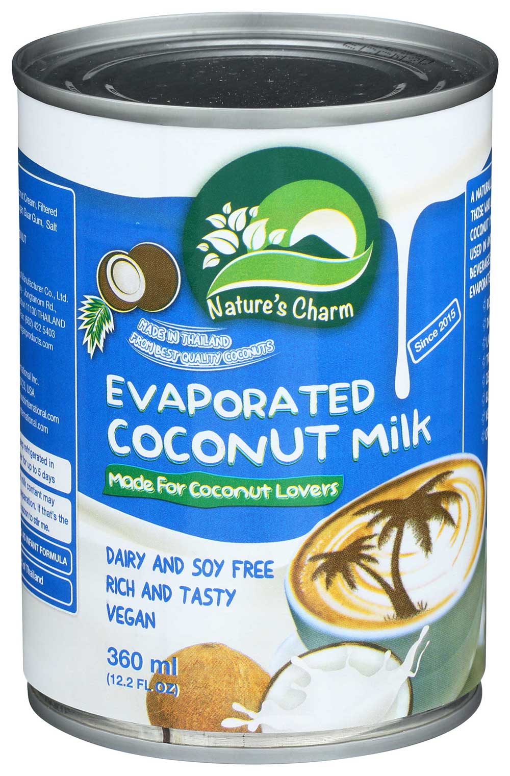 Nature's Charm Evaporated Coconut Milk, 12.2 Ounce -- 6 Per Case