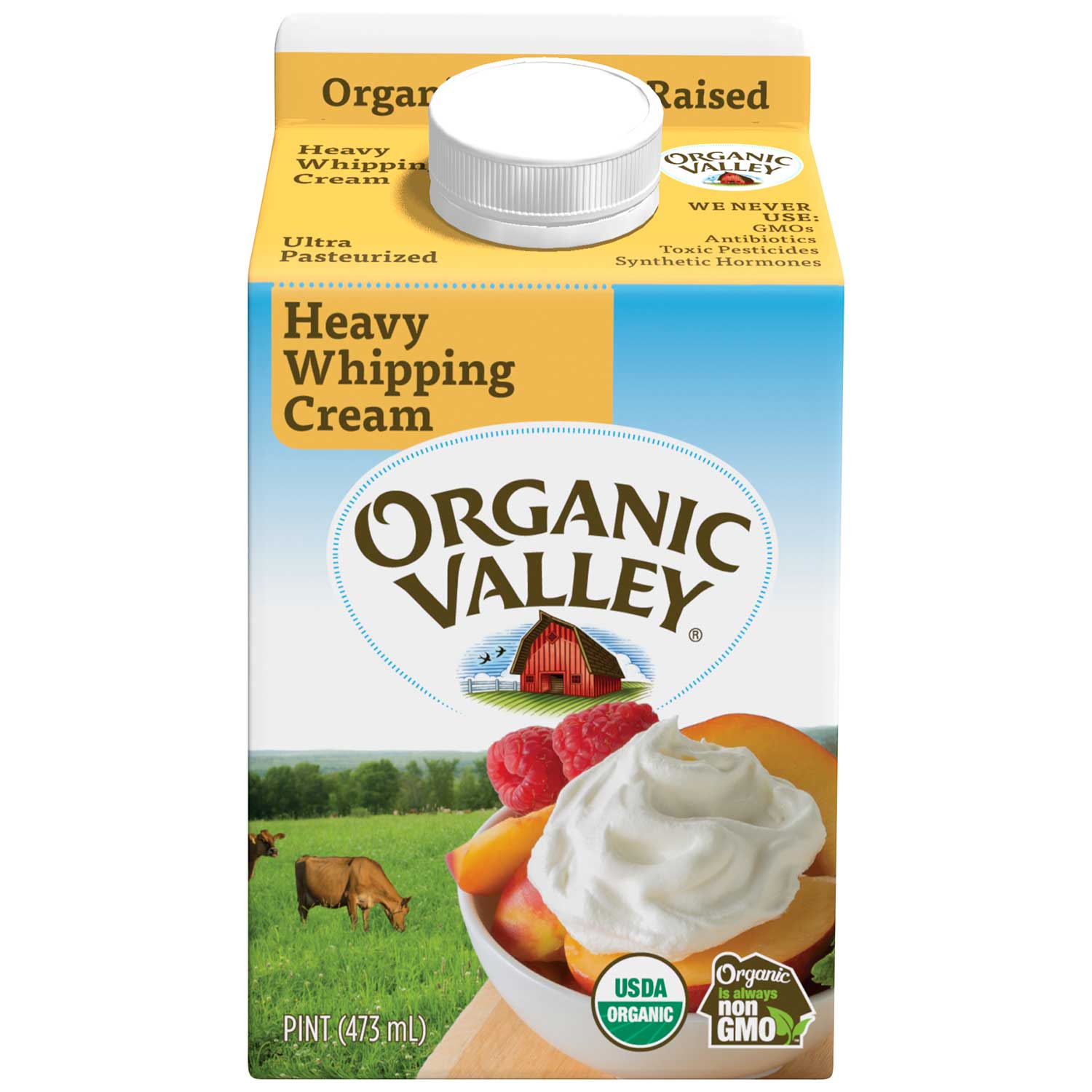 Organic Valley Ultra Pasteurized Heavy Whipping Cream, 16 Fluid