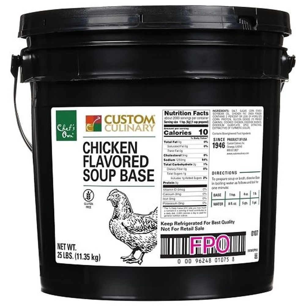 Chef's Own Chicken Flavored Granular Soup Base, 25 Pound