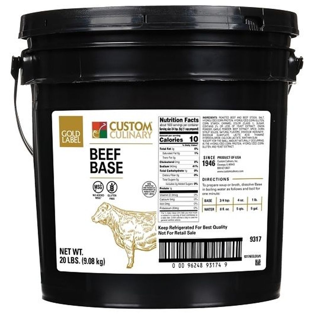 Gold Label Beef Base Paste, 20 Pound