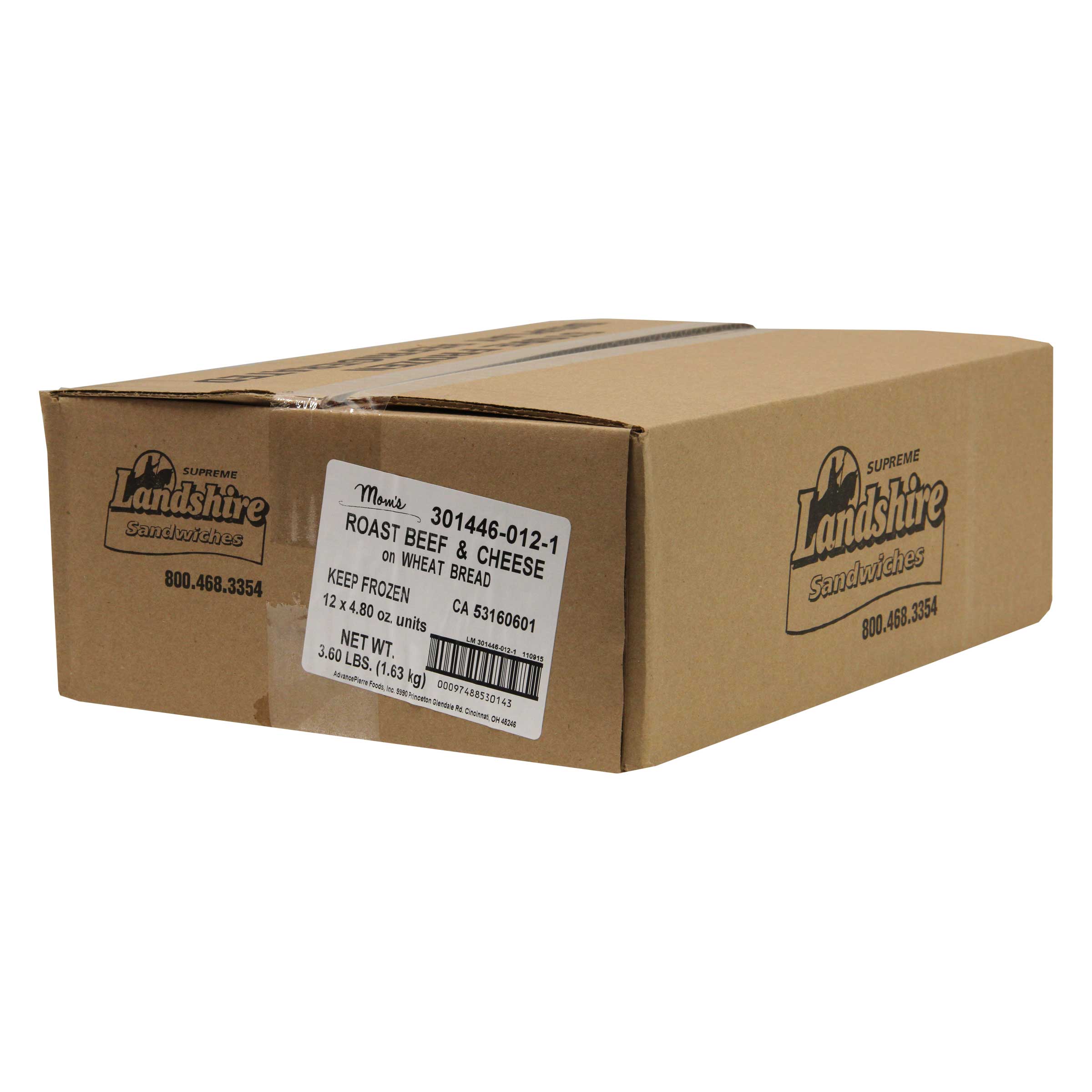 Moms Roast Beef And Wedge, 4.8 Ounce -- 12 Per Case