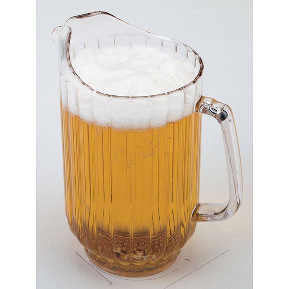 Cambro Plastic Clear Ribbed Pitcher, 48 Ounce Capacity