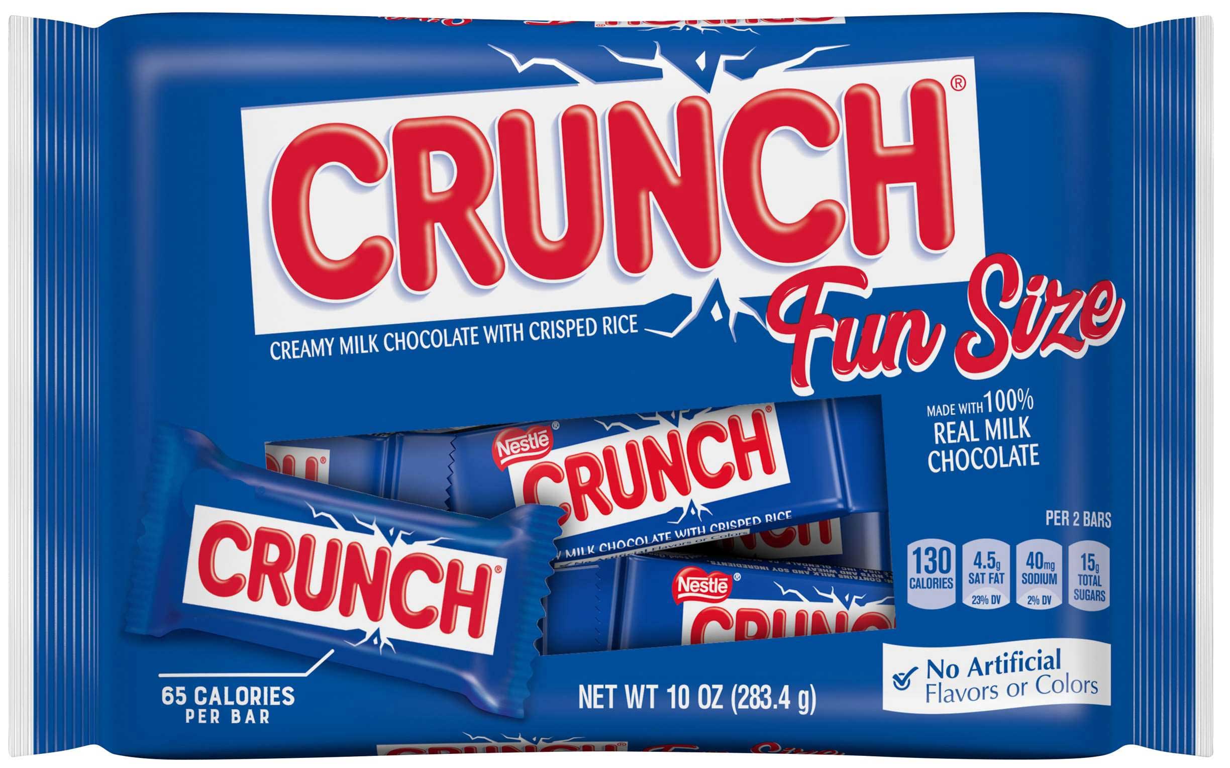 Crunch Large Funsize Chocolate Bar, 10 Ounce -- 12 Per Case