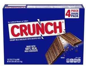 Crunch Chocolate Bar, Share Pack, 2.75 Ounce -- 144 Per Case