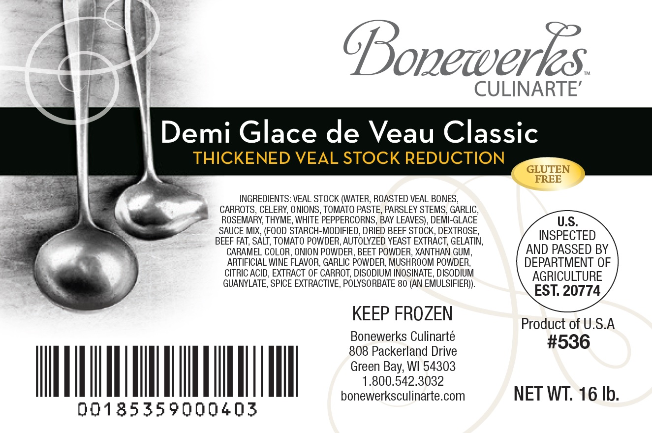 Bonewerks Culinarte Demi Glace De Veau Classic, 16 Pound