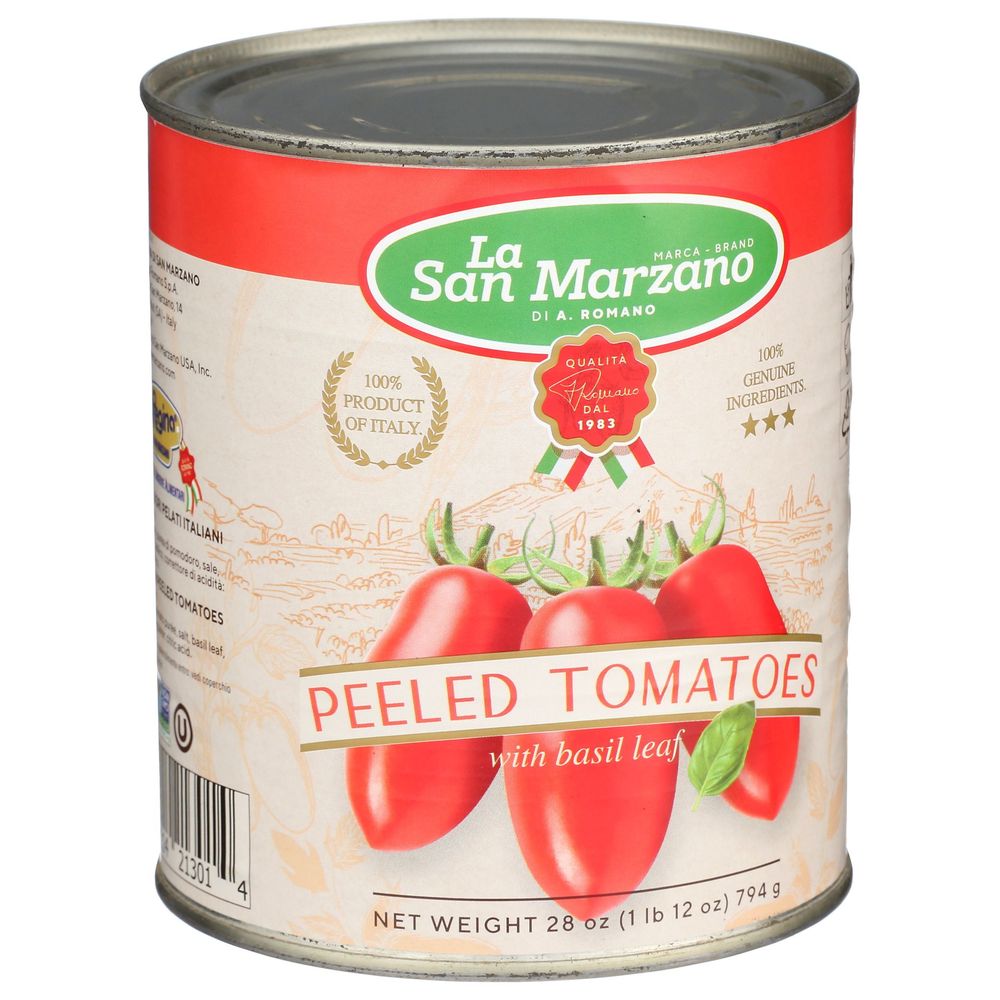 La San Marzano Peeled Tomatoes With Basil, 28 Ounce -- 6 Per Case