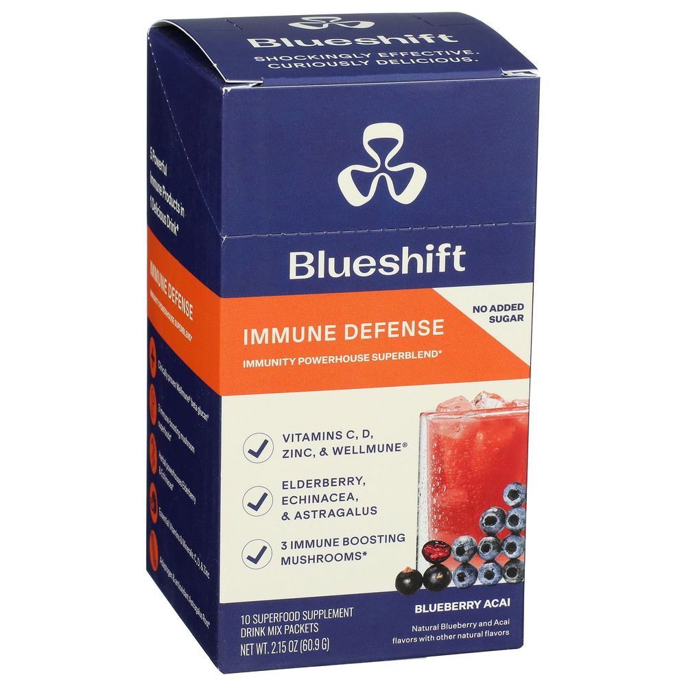 Blueshift Immune Defense Blueberry Acai Drink Mix, 10 Count