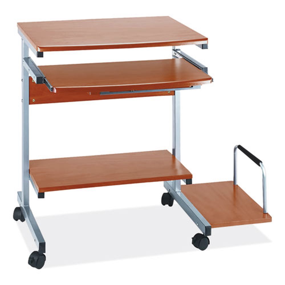 Safco Eastwinds Series Medium Cherry Portrait Pc Desk Cart, 36 X 19.25 X 31 Inch