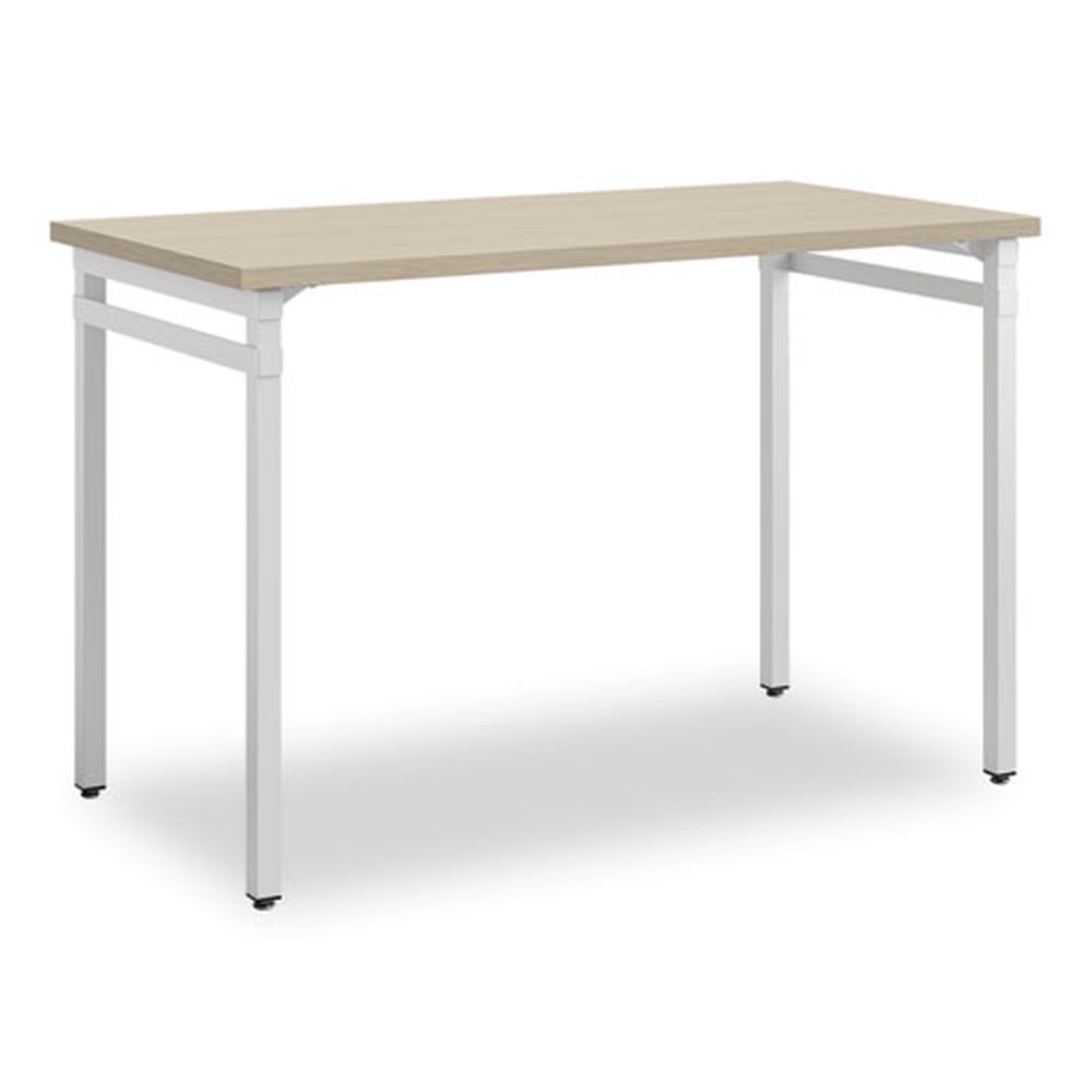 Safco Beige/white Ready Home Office Desk, 45.5 X 23.5 To 29.5 Inch