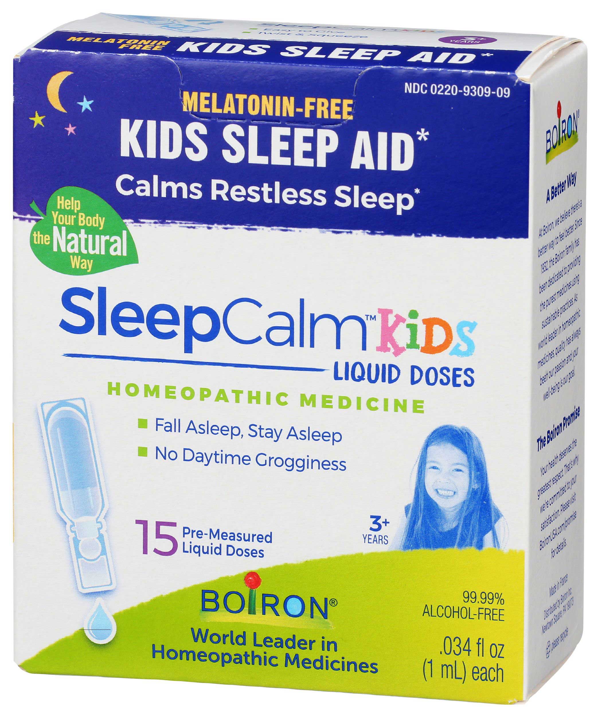 Boiron Sleepcalm Kids Sleep Aid Liquid Doses, 15 Count