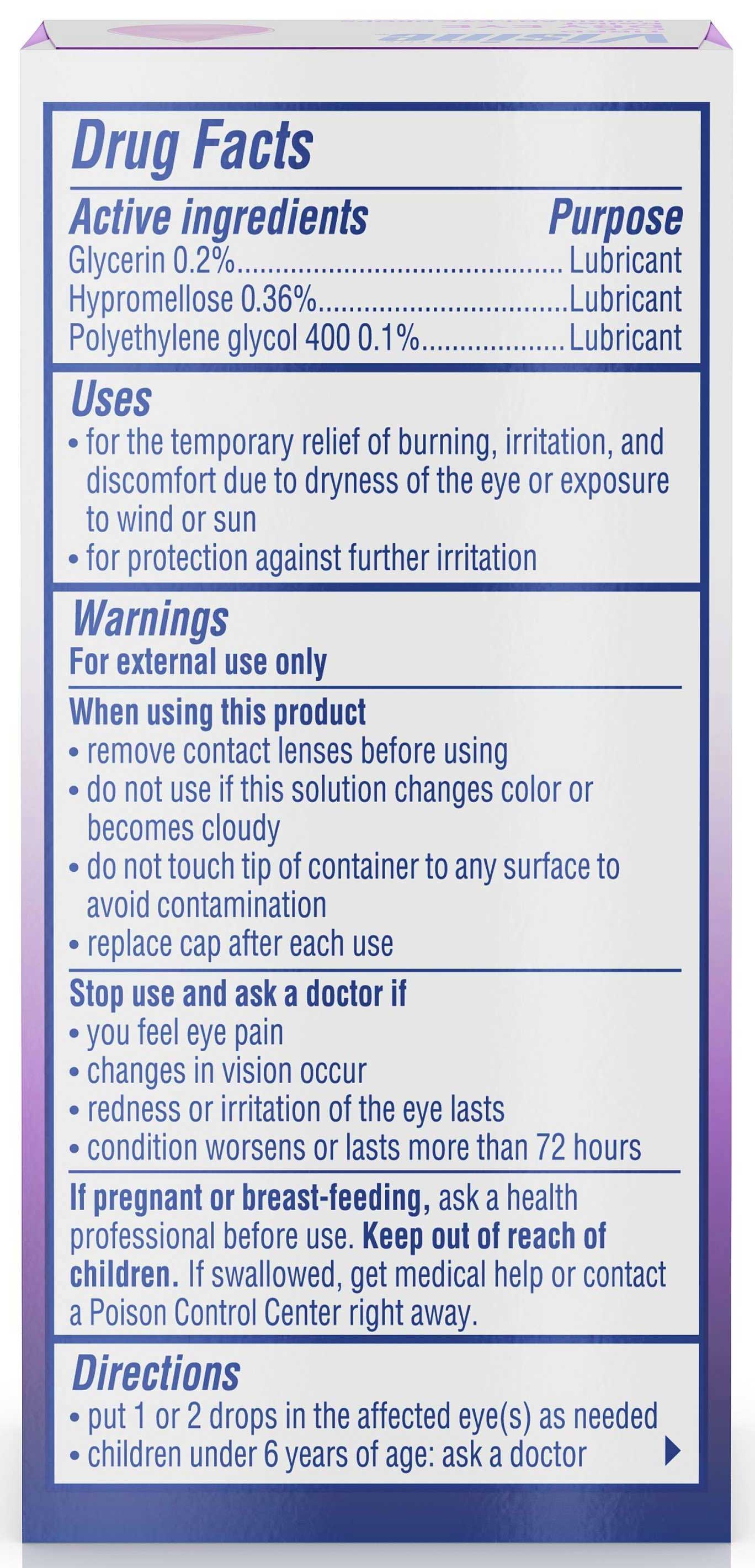 Visine Tired Eye Dry Eye Relief, 0.5 Fluid Ounce -- 36 Per Case