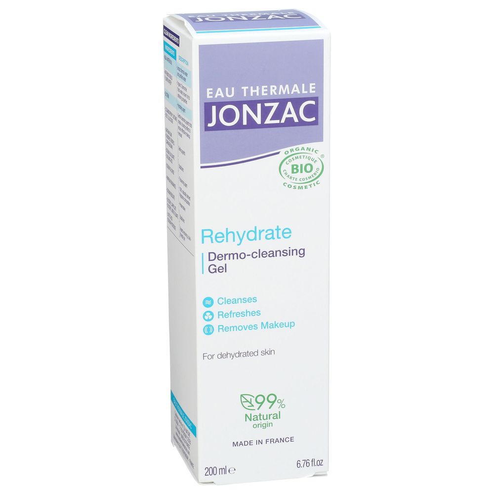 Eau Thermale Jonzac Organic Rehydrate Dermo-cleansing Gel, 6.76 Fluid Ounce