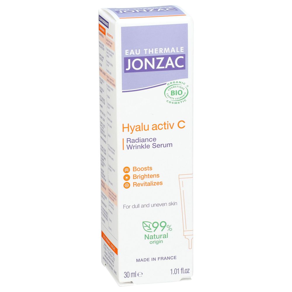Eau Thermale Jonzac Organic Hyalu Activ C Radiance Wrinkle Serum, 1.01 Fluid Ounce