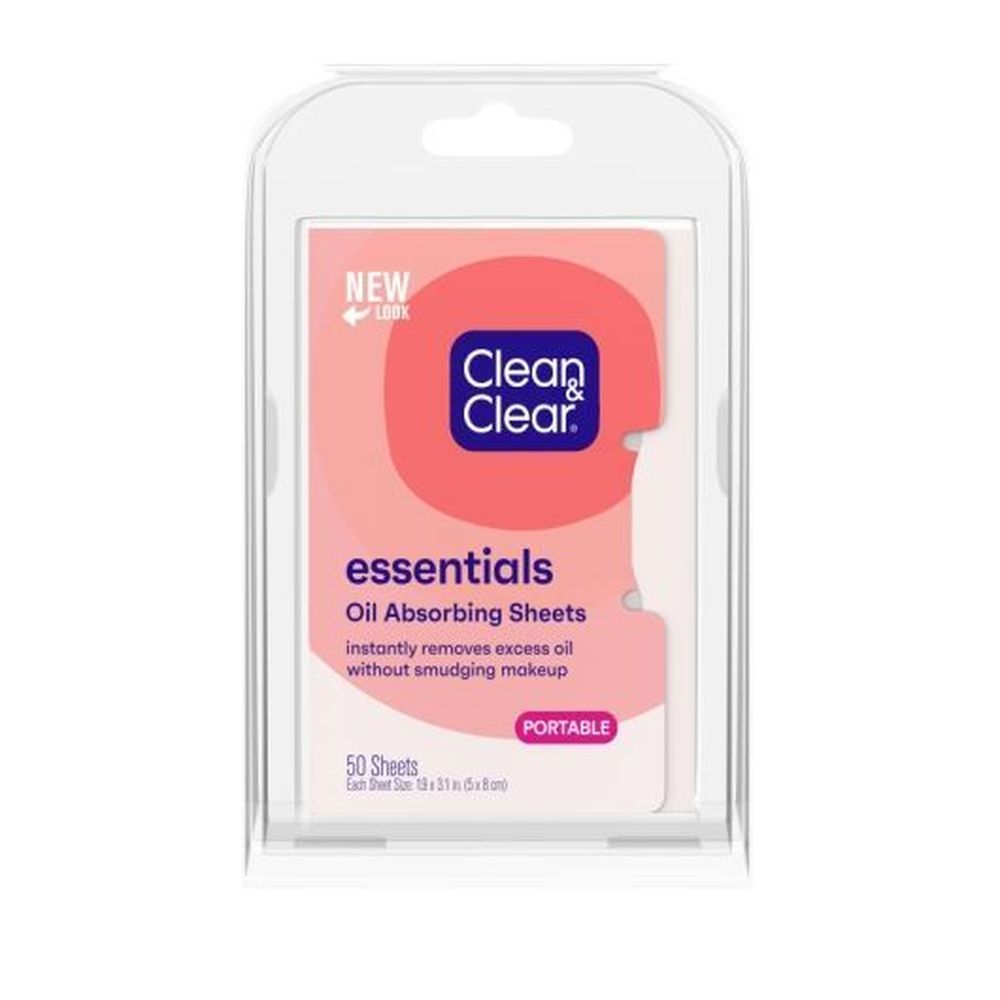 Clean & Clear Oil Absorbing Facial Sheets, 50 Count -- 24 Per Case